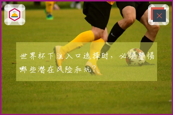世界杯下注入口选择时，必须警惕哪些潜在风险和坑？