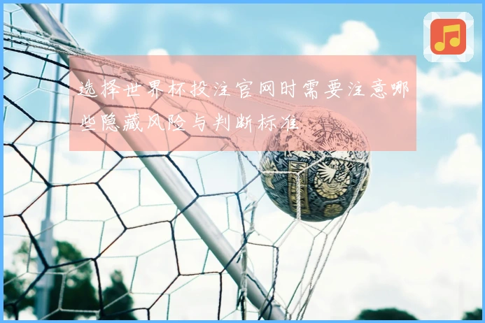 选择世界杯投注官网时需要注意哪些隐藏风险与判断标准